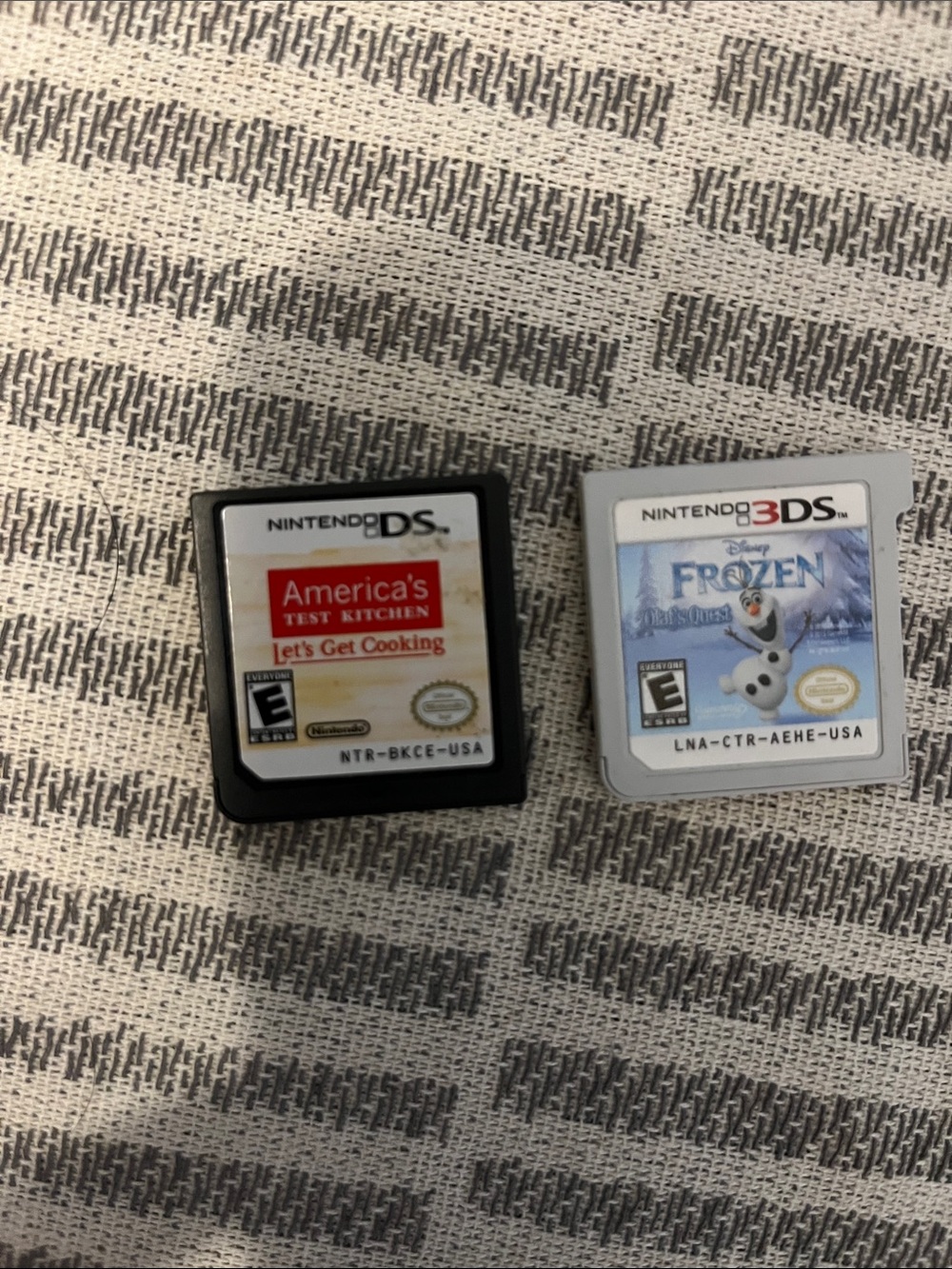 Nintendo DS/3DS Game Cartridges - America's Test Kitchen & Disney Frozen